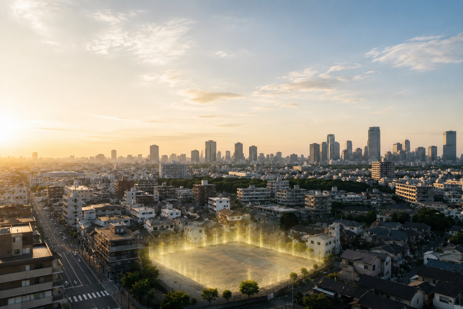 八千代市の街並みと土地